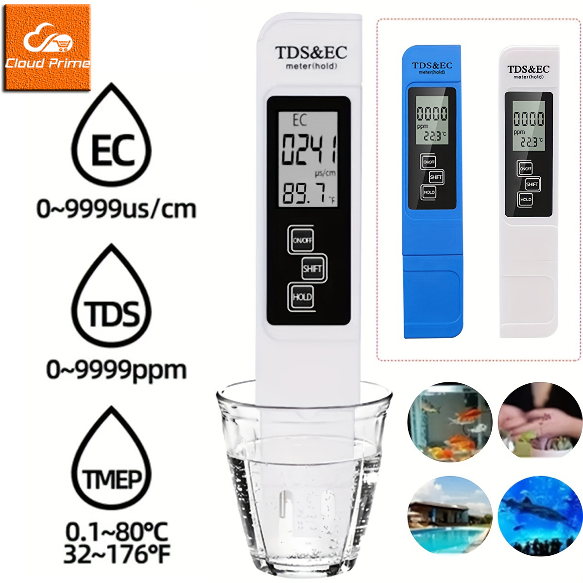 Ph Meter Digital Water Tester - 3in1 수질 감지 펜 가정용 식수