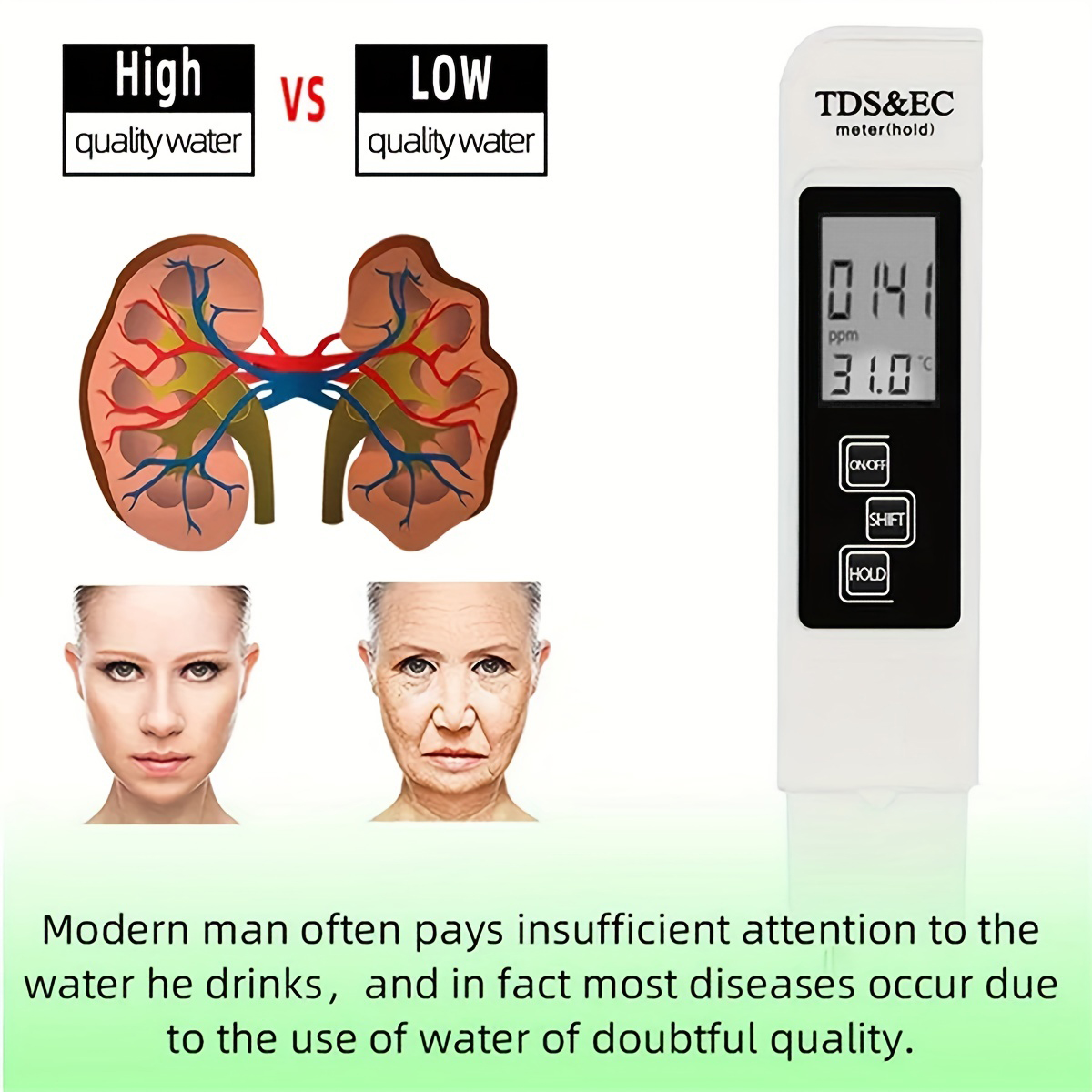 3in1 수질 감지 펜 가정용 식수 순도 EC 미터 고 - Ph Meter Digital Water Tester 리뷰 및 가격